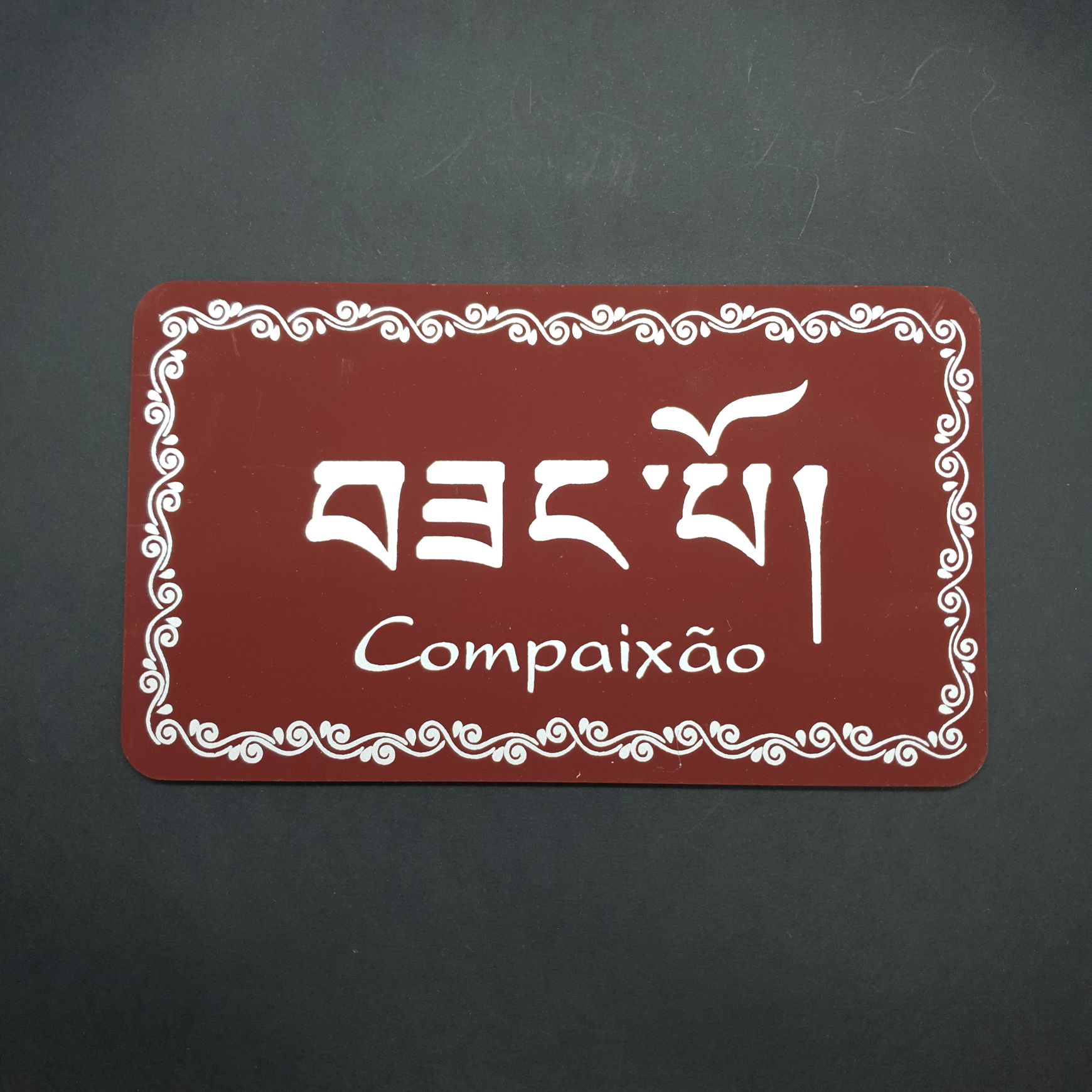 Placa Palavra Tibetana